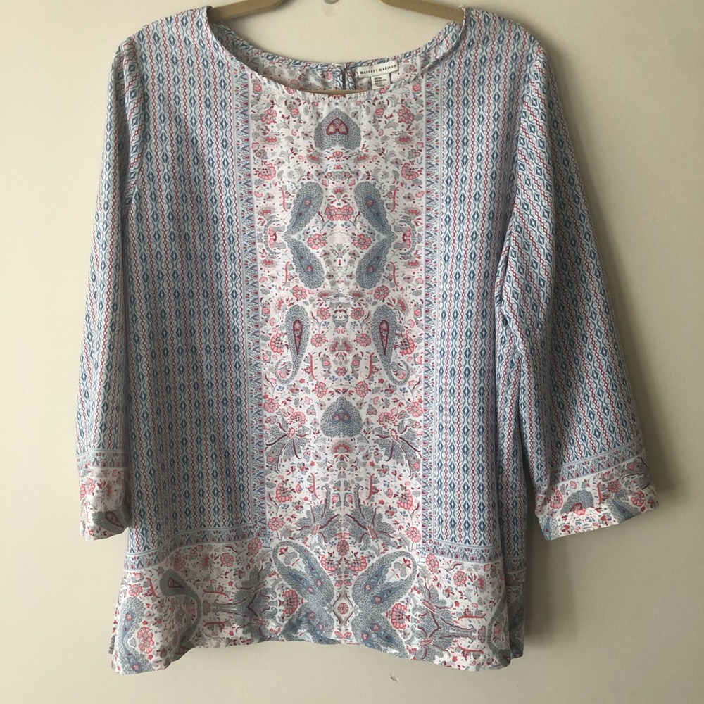 Mercer & Madison Paisley and Strip Blouse